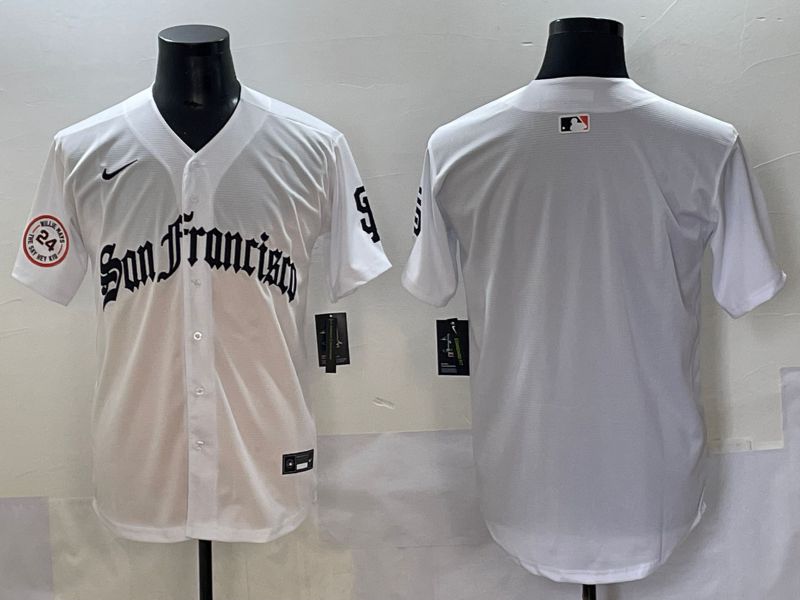 Men 2025 San Francisco Giants Blank White Five generations Joint Name Nike MLB Jersey style 2->san francisco giants->MLB Jersey
